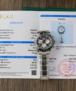 Rolex Daytona Black MOP Dial Custom Moissanite Hour Markers Oyster Bracelet Best Replica 40mm