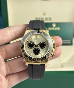 Rolex Daytona 126518 Yellow Gold Champagne Dial Oysterflex 142g Super Clone 40mm