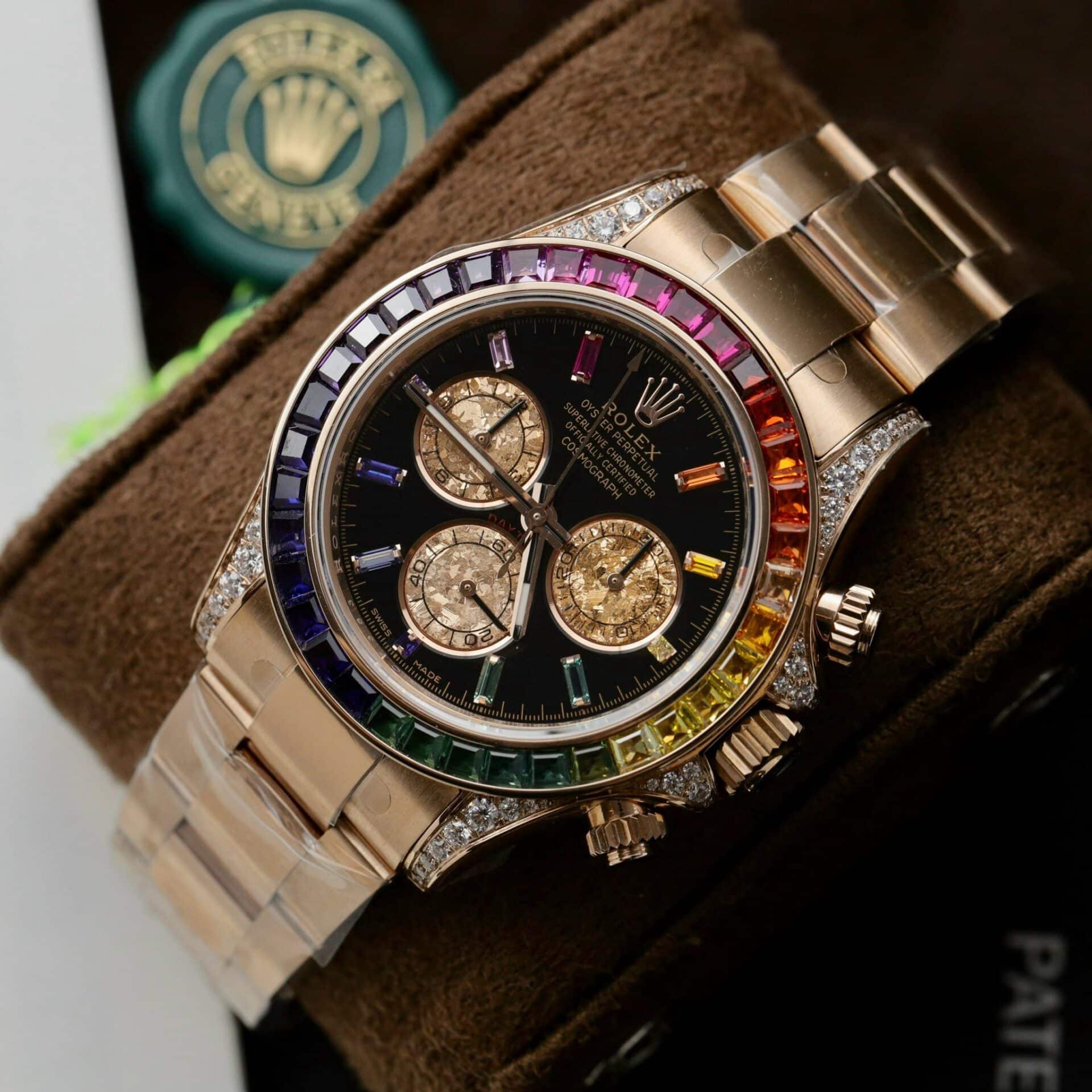 Rolex Daytona Rainbow 116595 Rose Gold Calibre 4130 Super Clone 40mm - Image 2