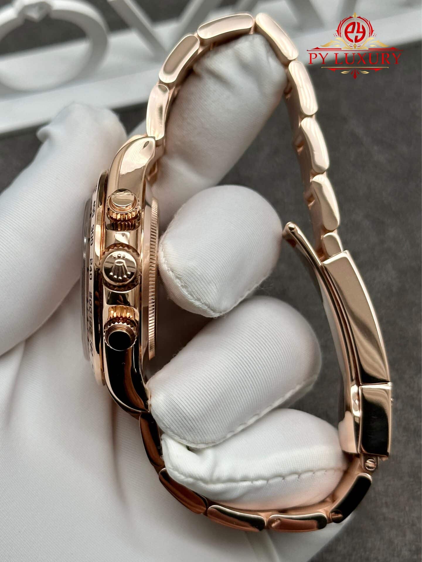 Rolex Daytona 116505-0017 CNC 1:1 Custom Made 18K Solid Gold CVD Diamonds 40mm - Image 4