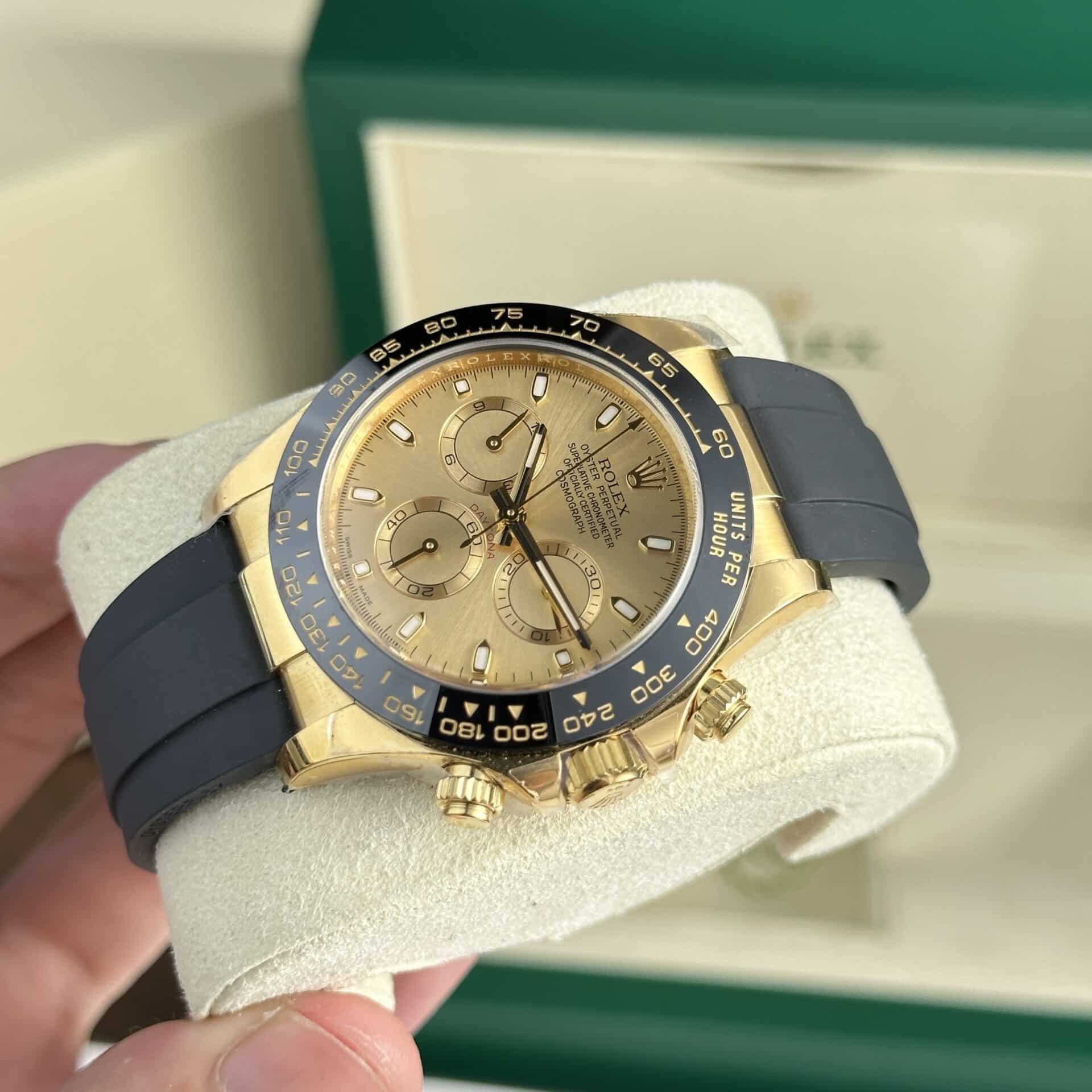 Rolex Daytona 116518LN-0042 Yellow Gold Champagne Dial Oysterflex Best Replica Clean Factory 40mm - Image 3
