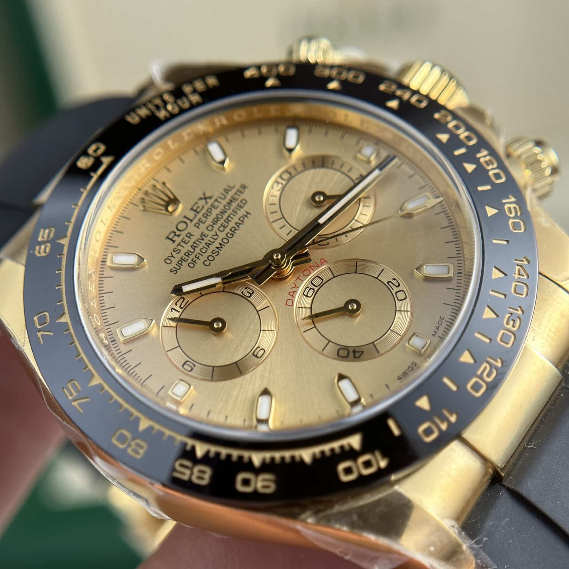 Rolex Daytona 116518LN-0042 Yellow Gold Champagne Dial Oysterflex Best Replica Clean Factory 40mm - Image 4