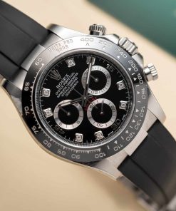 Rolex Daytona Godzilla Black Diamond Dial Oysterflex 1:1 Replica Clean Factory 40mm