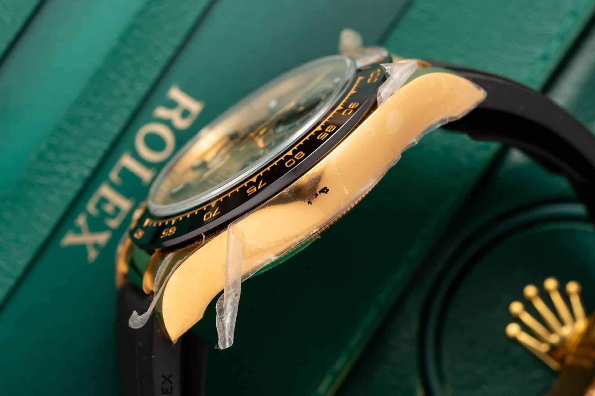 Rolex Daytona 116518 Yellow Gold Champagne Dial Oysterflex Replica 40mm - Image 5