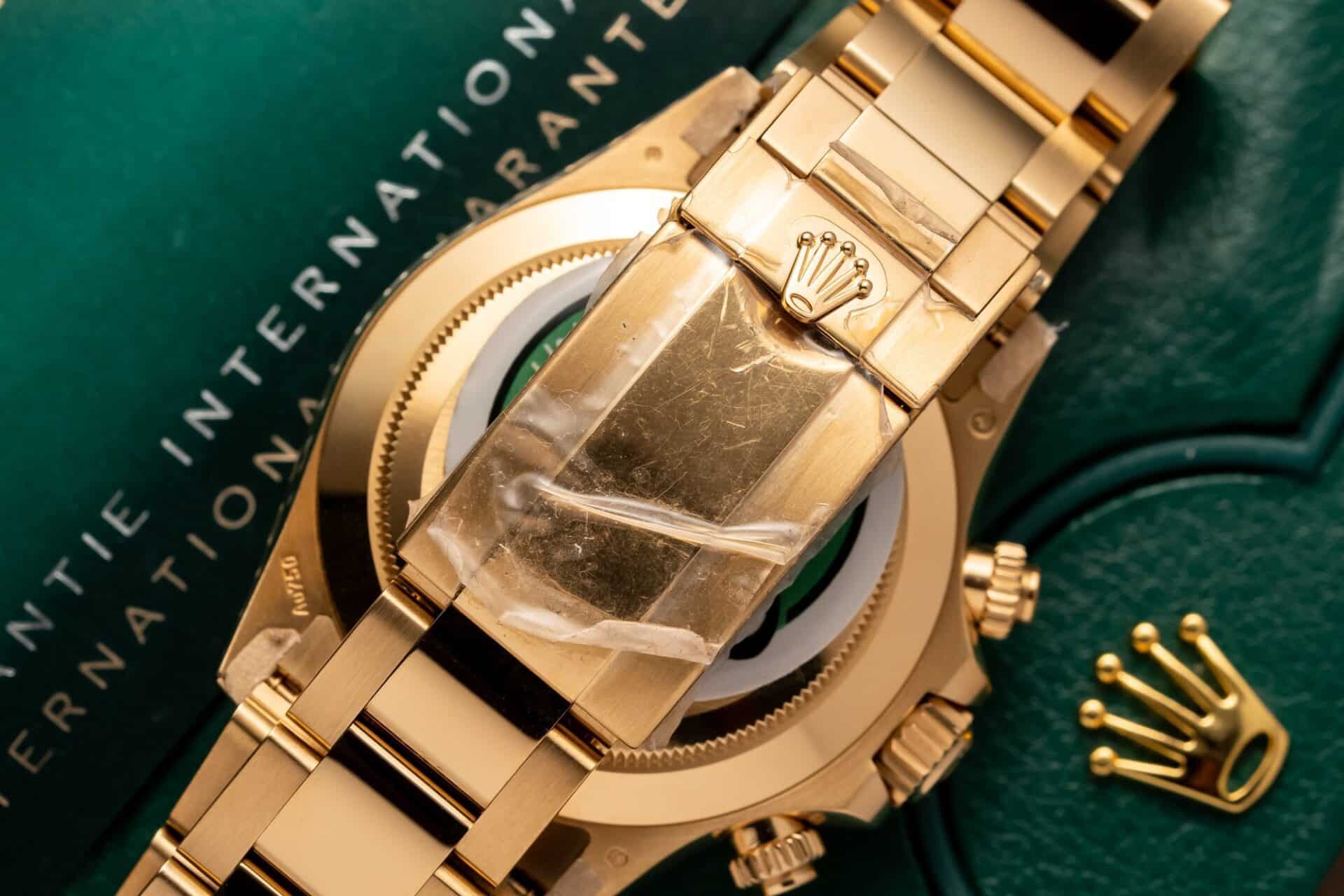 Rolex Daytona Yellow Gold Custom Purple MOP Dial Best Replica 40mm - Image 9