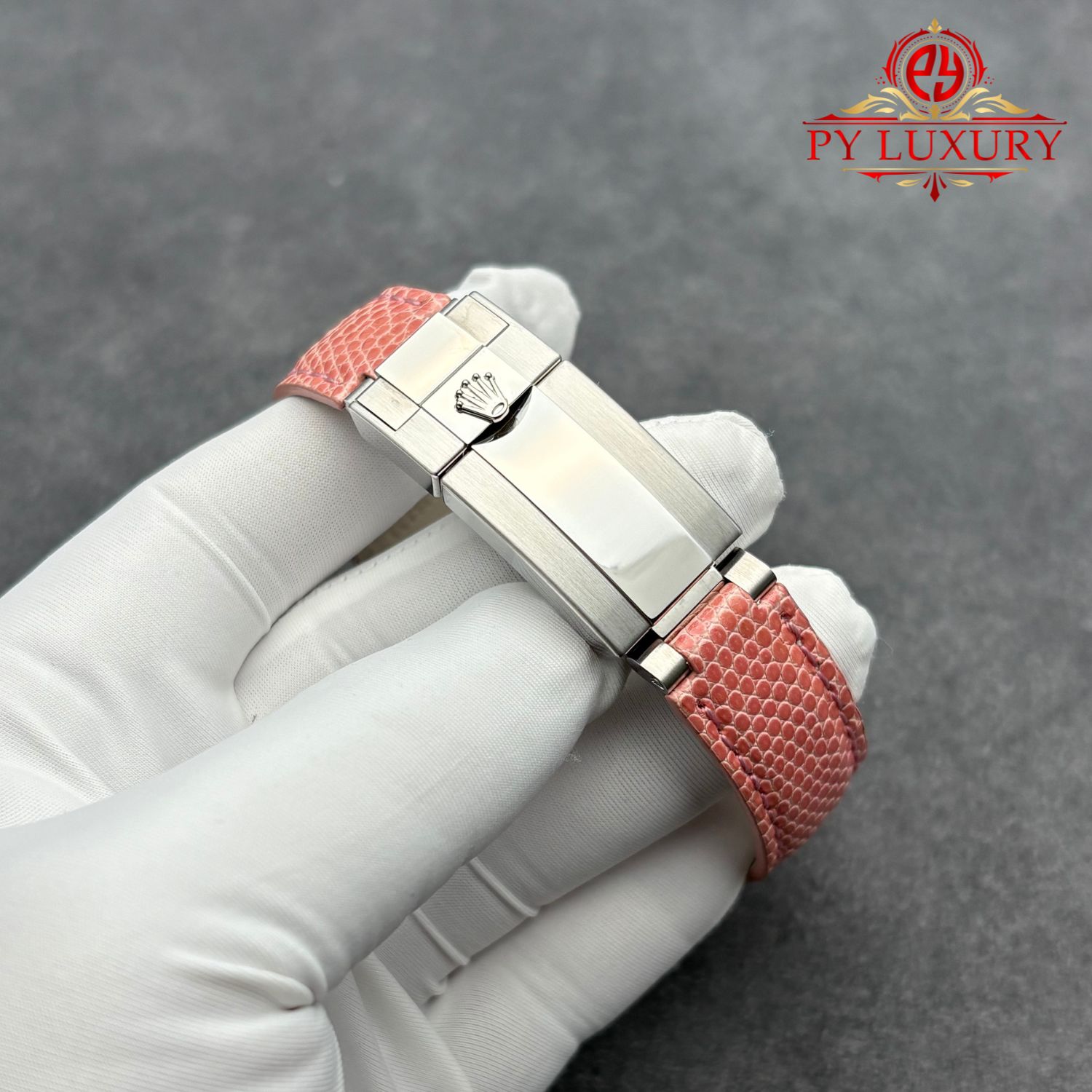 Rolex Daytona 116519 Pink Beach MOP Dial Crocodile Leather Strap 1:1 Best Replica 40mm - Image 7