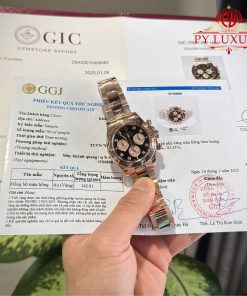 Rolex Daytona 126505-0002 Black & Sundust Diamond-set Dial 18K Gold Wrapped Oyster Bracelet 1:1 Super Clone 40mm