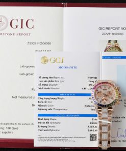 Rolex Daytona Rainbow 116595RBOW Full Diamond 18K Gold Wrapped Custom Moissanite Best Replica 40mm