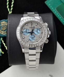 Rolex Daytona 116576TBR Custom Moissanite Bezel And Dial Oyster Bracelet 1:1 Best Replica 40mm