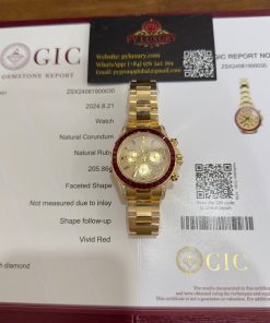 Rolex Daytona 126598TRU Custom Made 18K Solid Gold Natural Ruby Natural Diamonds 40mm