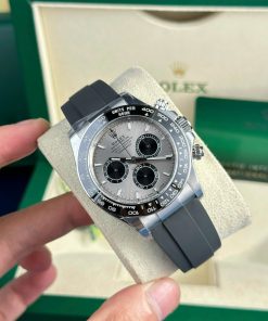 Rolex Daytona 126519-0006 Steel & Bright Black Dial Oysterflex Rubber Strap Replica Clean Factory 40mm