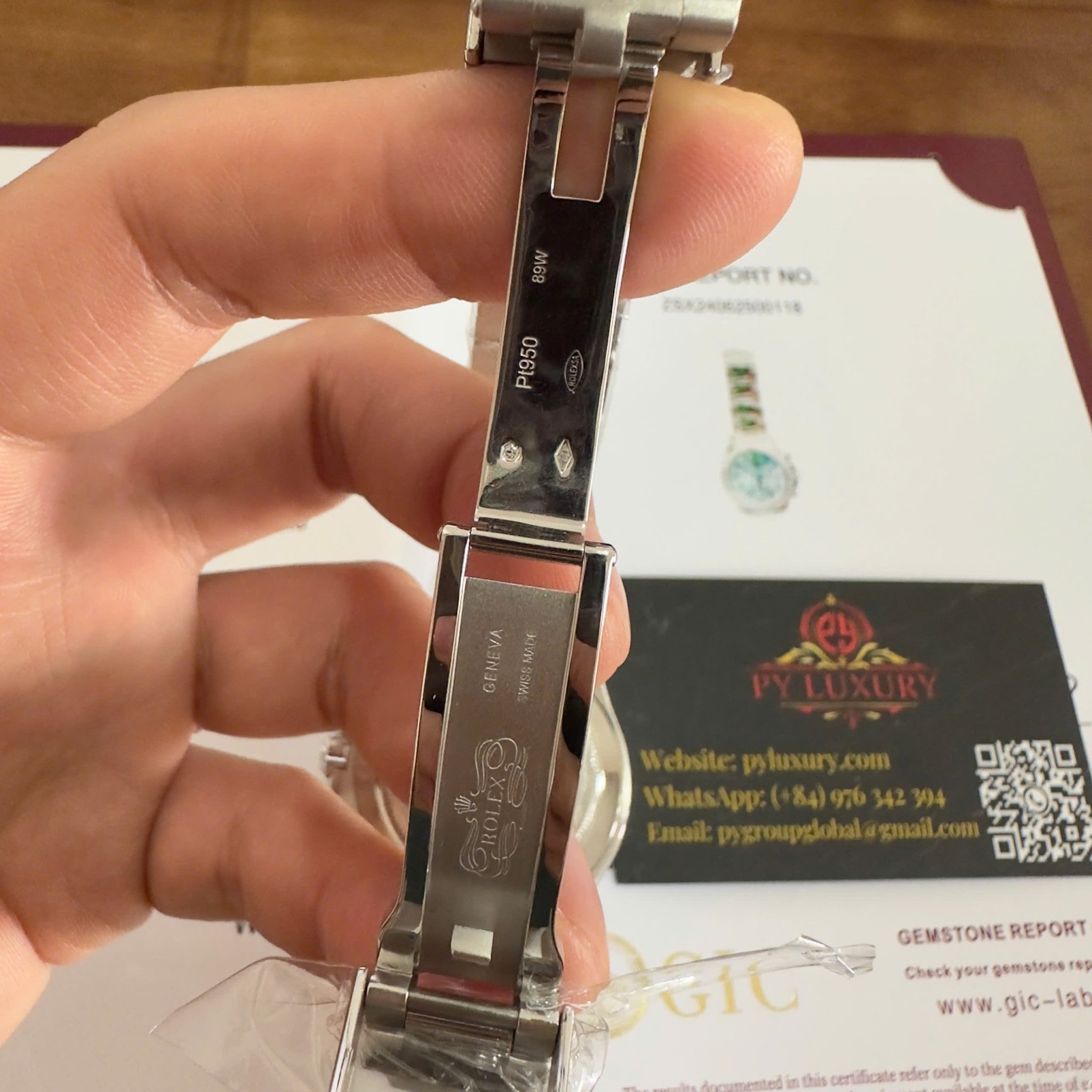 Rolex Daytona 116576TBR-0005 Platinum Arabic Dial Baguette Diamonds 40mm - Image 14