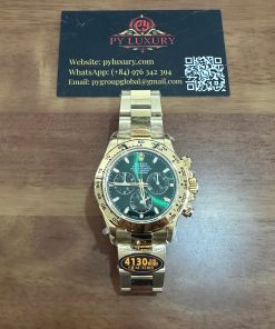 Rolex Daytona John Mayer 116508 Yellow Gold Green Dial Gain Weight 175g Best Replica QF 40mm