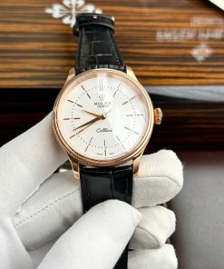 Rolex Cellini Time 50505 Rose Gold White Dial Swiss Replica 39mm