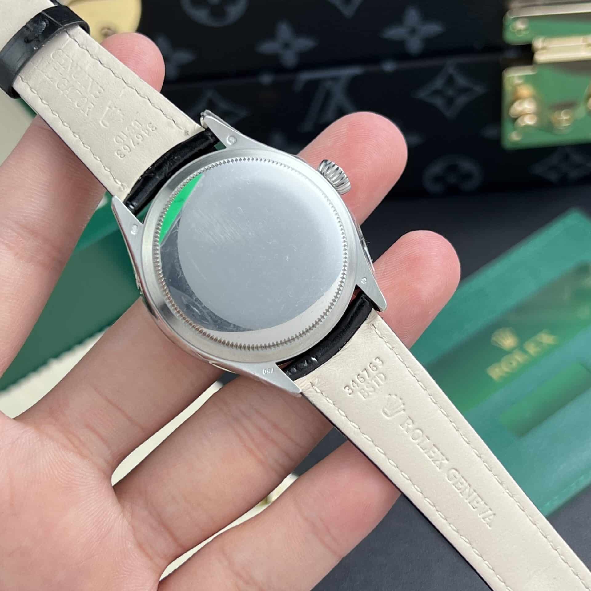 Rolex Cellini Moonphase White Gold Moonphase White Dial Leather Replica 39mm - Image 6