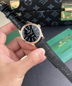 Rolex Cellini Time 50505 Rose Gold Black Dial Best Replica 39mm