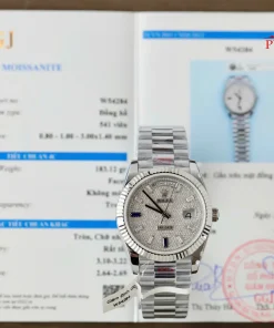 Rolex Day-Date 228236-0009 Custom Moissanite Dial 1:1 Best Replica QF 40mm