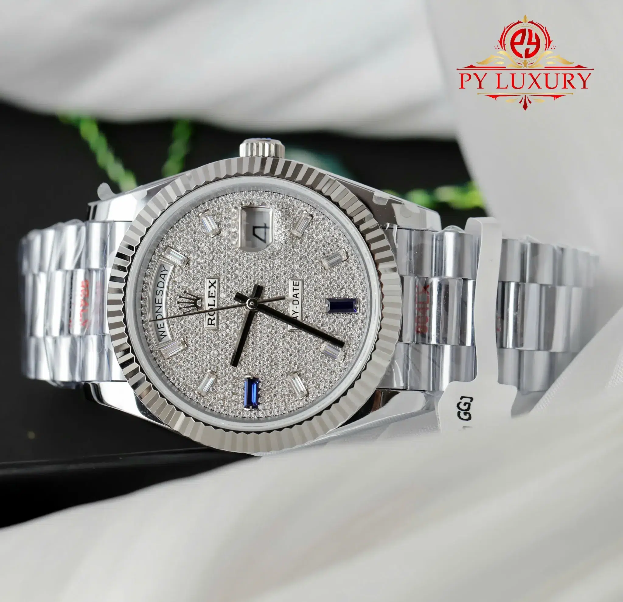 Rolex Day-Date 228236-0009 Custom Moissanite Dial 1:1 Best Replica QF 40mm - Image 2