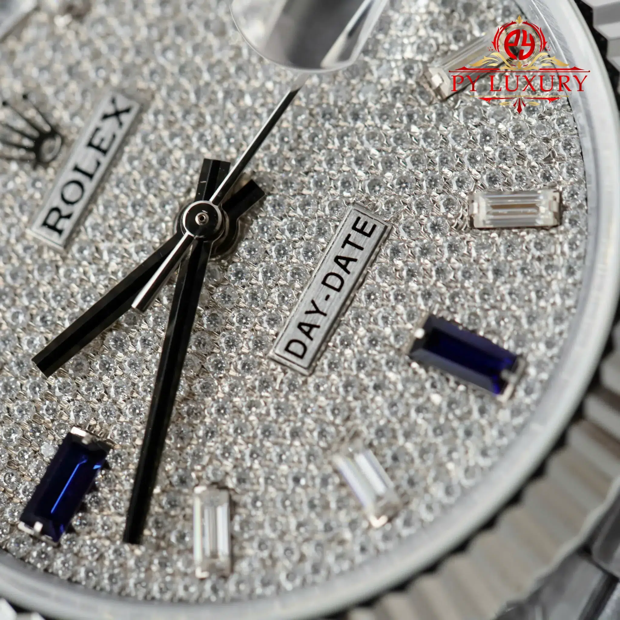 Rolex Day-Date 228236-0009 Custom Moissanite Dial 1:1 Best Replica QF 40mm - Image 6