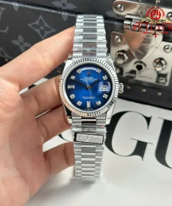 Rolex Day-Date 128239-0023 Blue Ombré Diamond-set Dial 158g Best Replica QF 36mm