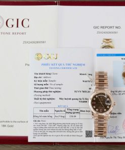 Rolex Day-Date 118235 Chocolate Diamond & Ruby Dial 18K Rose Gold Wrapped 1:1 Replica GMF 36mm