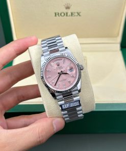 Rolex Day-Date 128236-0024 Pink Diamond-set Dial 158g Best Replica 1:1 QF 36mm