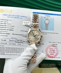 Rolex Datejust 126331 Two Tone Sundust Diamond Dial 10K Everose Gold Wrapped Jubilee Best Replica 41mm