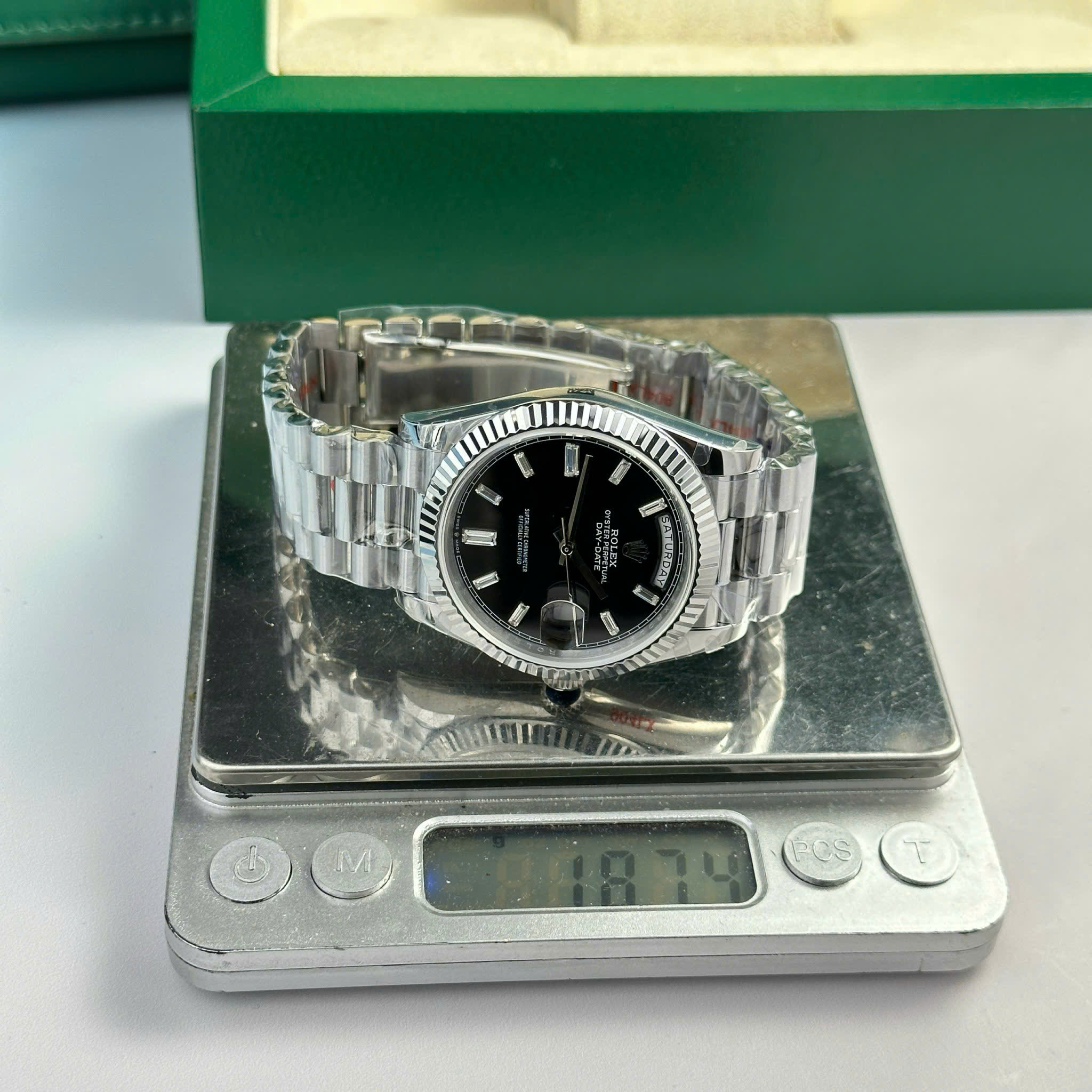 Rolex Day-Date 228239 Black Baguette Dial 187g Super Clone QF 40mm - Image 5