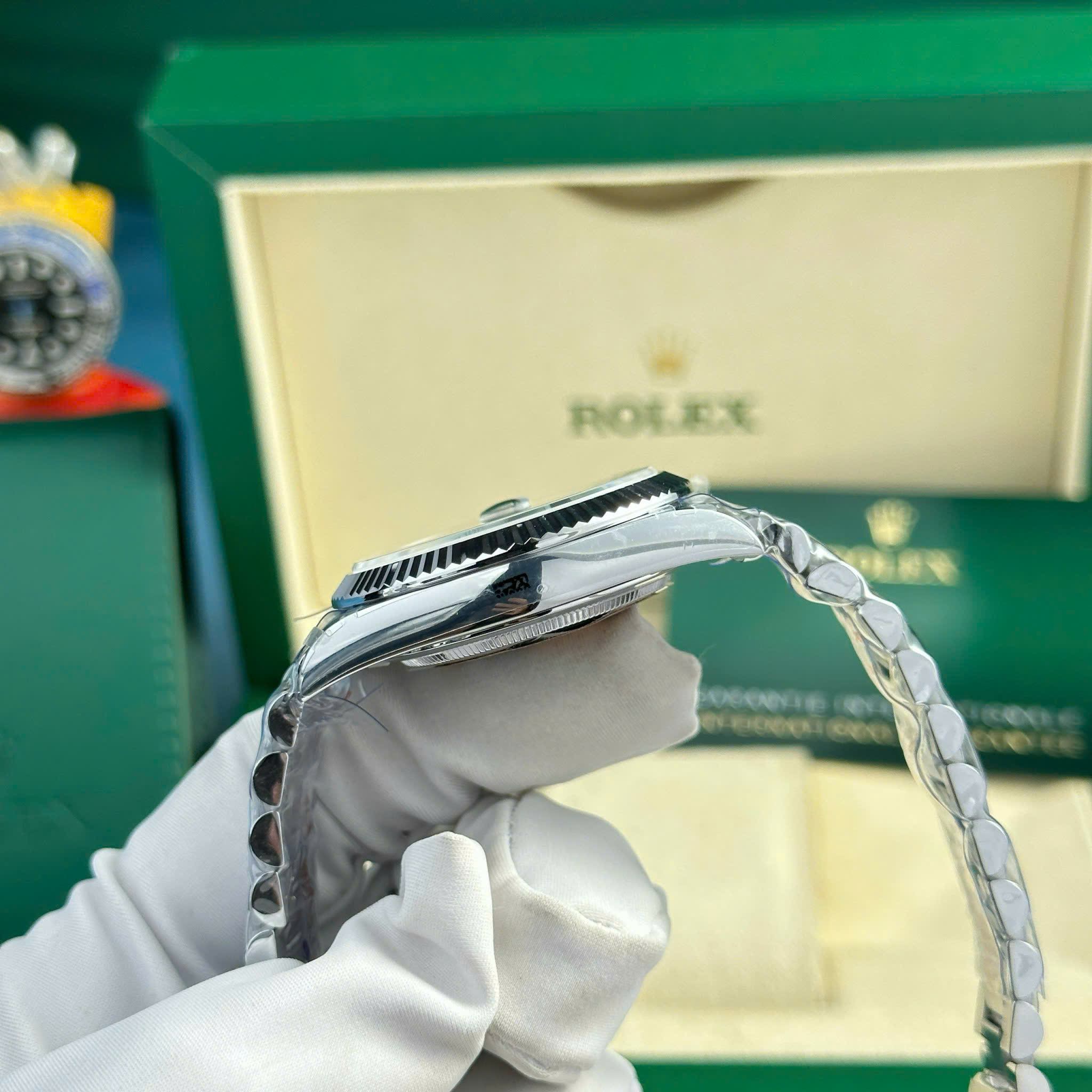 Rolex Day-Date 228239 Black Baguette Dial 187g Super Clone QF 40mm - Image 7