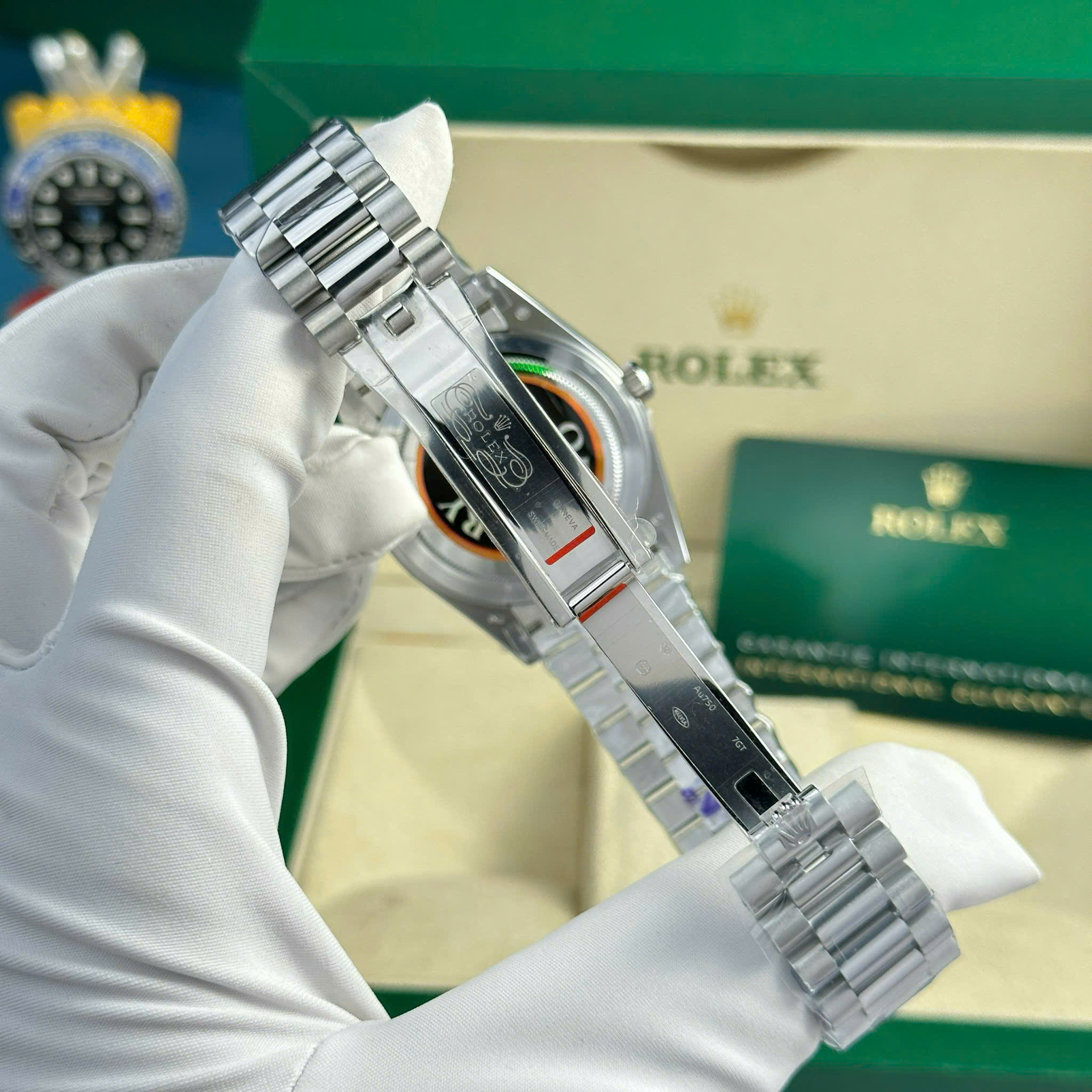 Rolex Day-Date 228239 Black Baguette Dial 187g Super Clone QF 40mm - Image 9