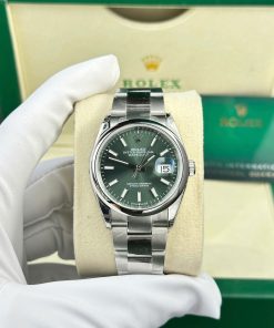 Rolex Datejust 126200-0024 Mint Green Dial Smooth Bezel Oyster Bracelet Best Replica VSF 36mm