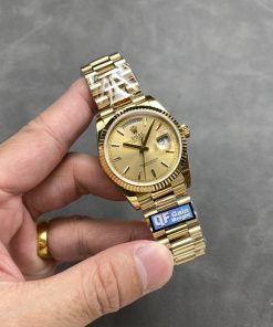 Rolex Day-Date 128238-0113 Yellow Gold Champagne Dial 140g Best Replica QF 36mm