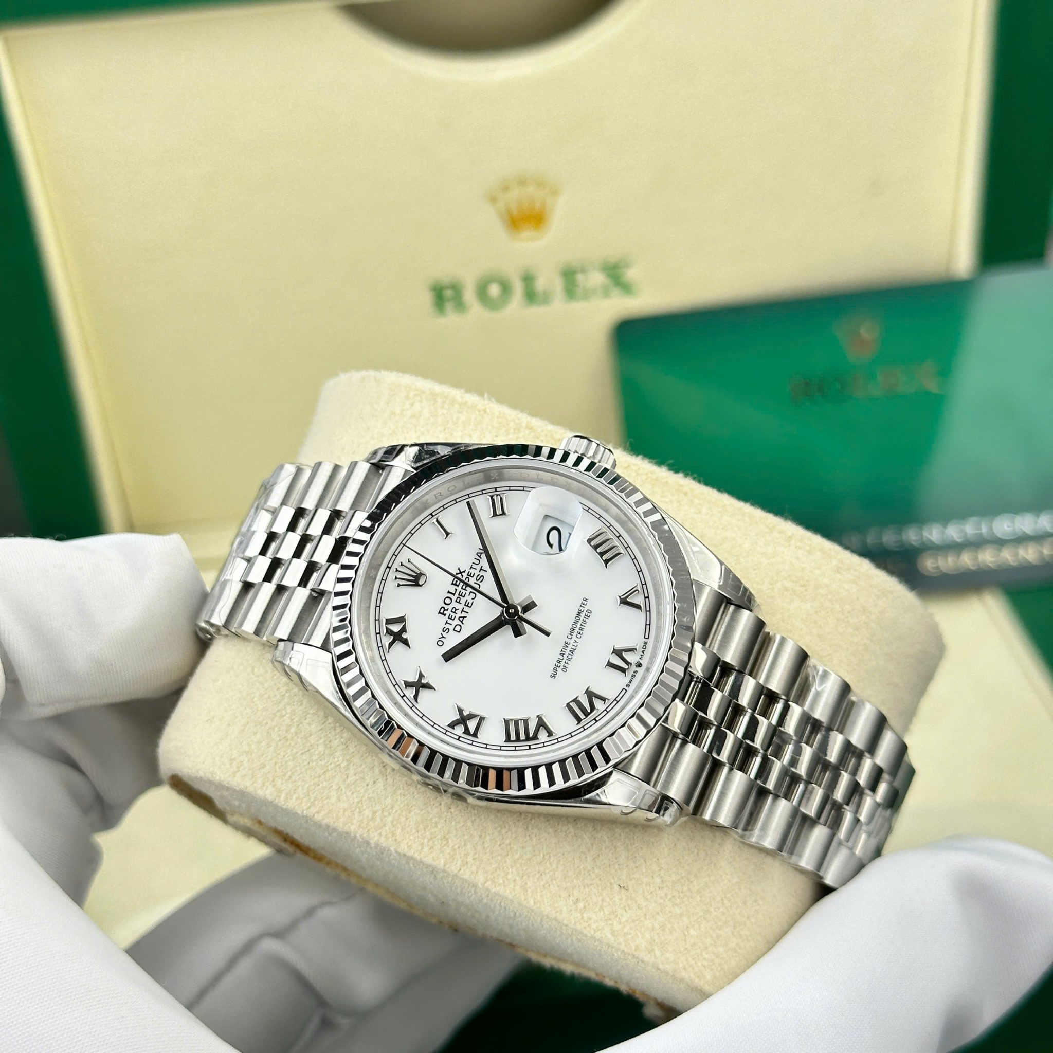 Rolex Datejust 126234-0025 White Roman Index Dial Jubilee 1:1 Replica VSF 36mm - Image 3