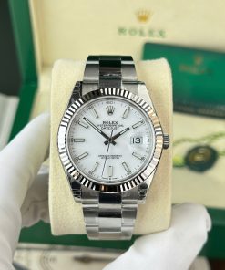 Rolex Datejust 126334-0009 White Luminous Dial Oyster Bracelet Best Replica VSF 41mm