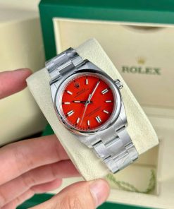 Rolex Oyster Perpetual 126000 Coral Red Dial 1:1 Copy Clean Factory 36mm