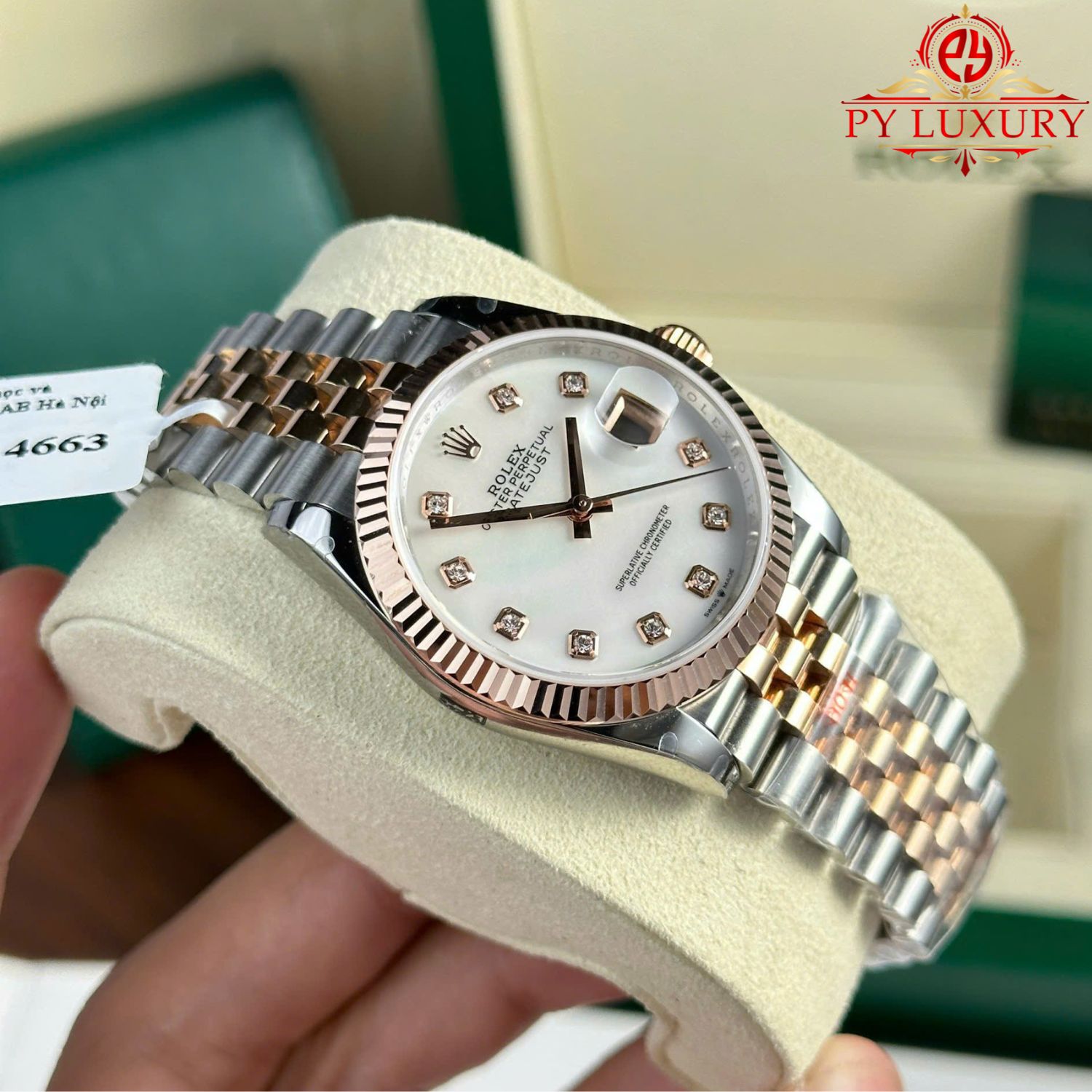 Rolex Datejust 126231-0021 Two Tone MOP Dial 10K Gold Wrapped Best Replica 36mm - Image 4