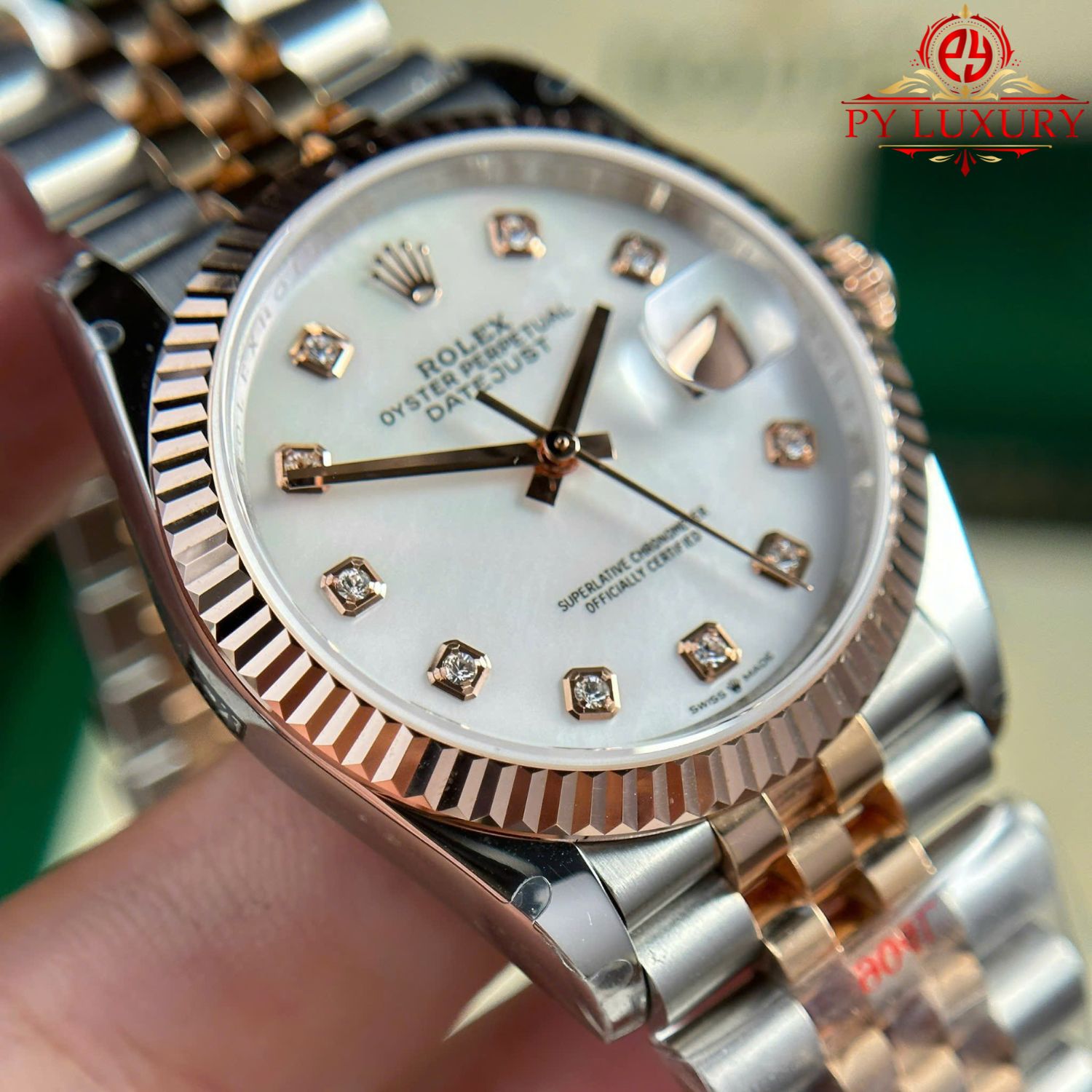 Rolex Datejust 126231-0021 Two Tone MOP Dial 10K Gold Wrapped Best Replica 36mm - Image 5
