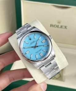 Rolex Oyster Perpetual 41 124300 Turquoise Blue Dial Best Replica Clean Factory