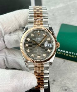 Rolex Datejust 126231 Two Tone Grey Motif Diamond Dial Jubilee 1:1 Best Replica VSF 36mm