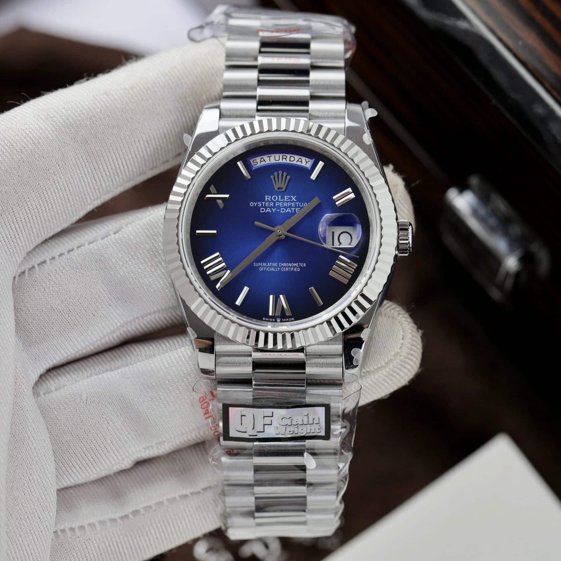 Rolex Day-Date 228236 Blue Ombré Dial 185g Best Replica Super Clone 40mm