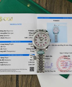 Rolex Datejust Custom Moissanite On Dial & Bezel Best Replica 41mm