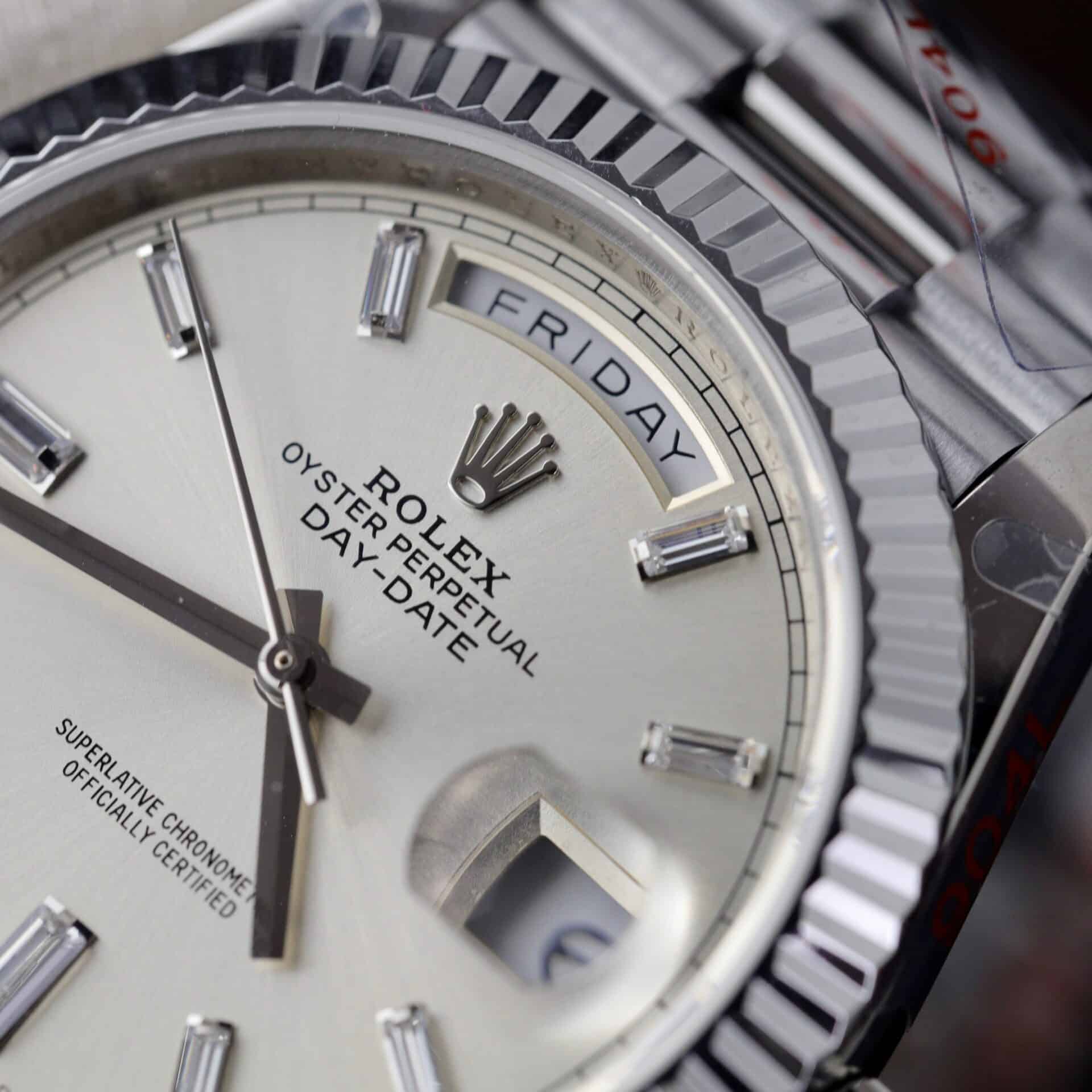 Rolex Day-Date 228239 Silver Baguette Dial 177g Best Replica V3 GMF 40mm - Image 6