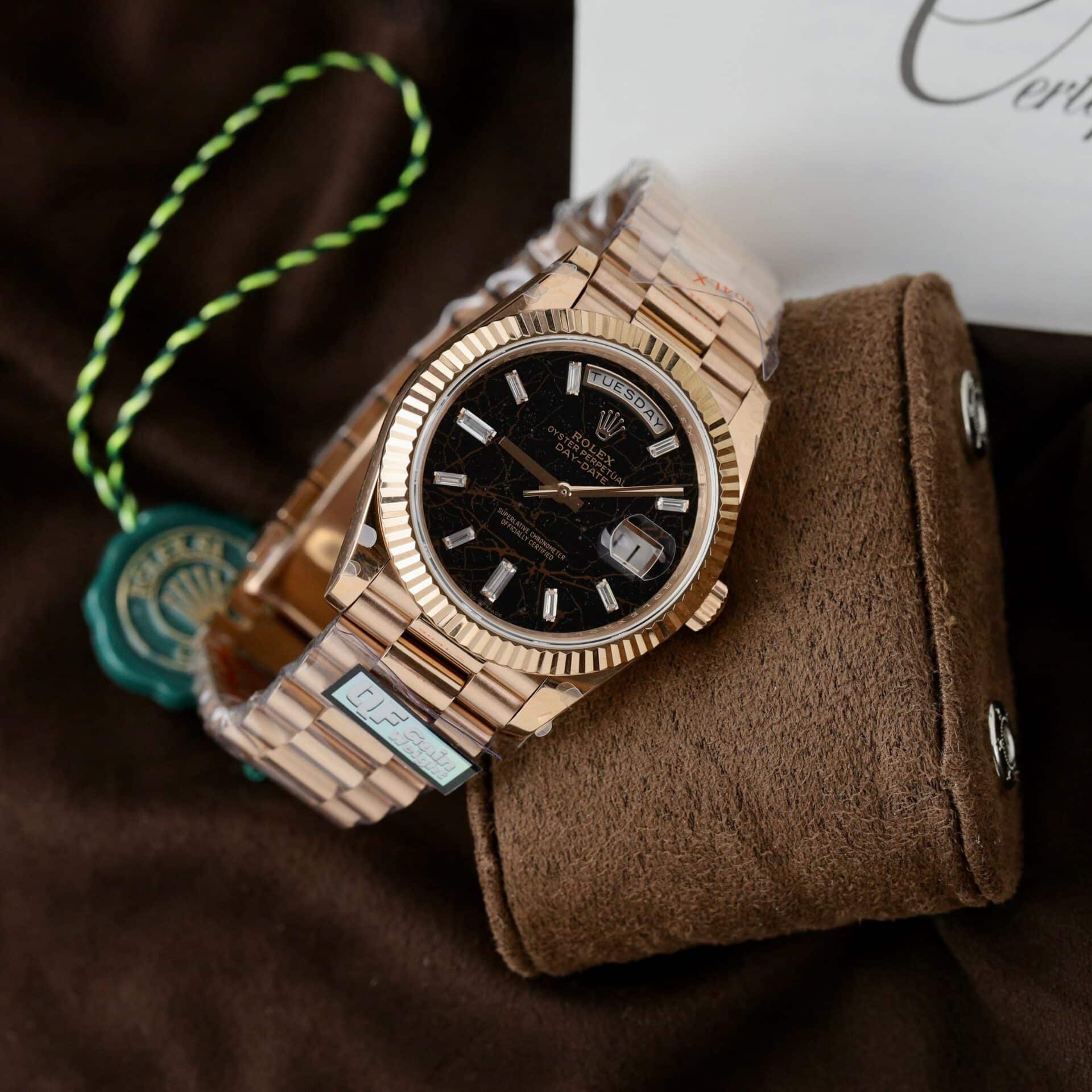 Rolex Day-Date 228235 Rose Gold Einsenkiesel Baguette Dial 186g Best Replica Q Factory 40mm - Image 3