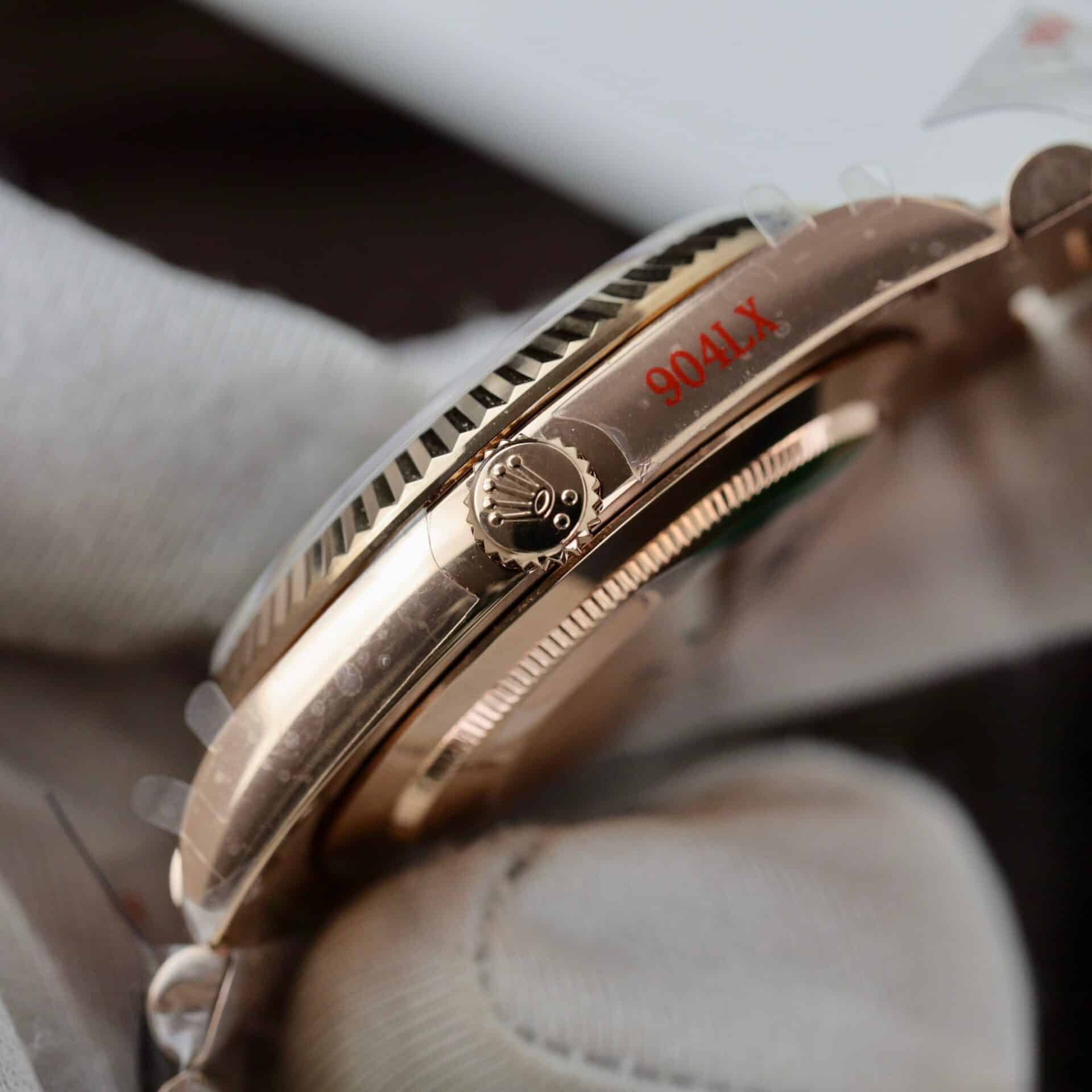 Rolex Day-Date 228235 Rose Gold Einsenkiesel Baguette Dial 186g Best Replica Q Factory 40mm - Image 9