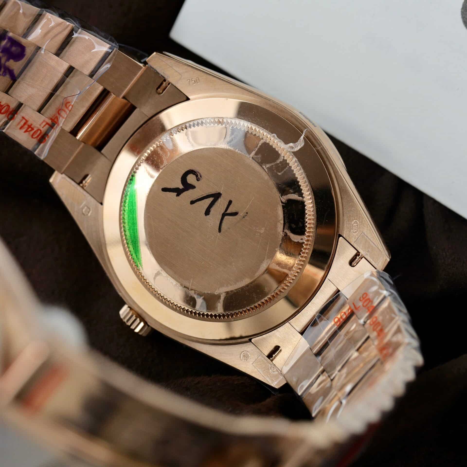 Rolex Day-Date 228235 Rose Gold Einsenkiesel Baguette Dial 186g Best Replica Q Factory 40mm - Image 10