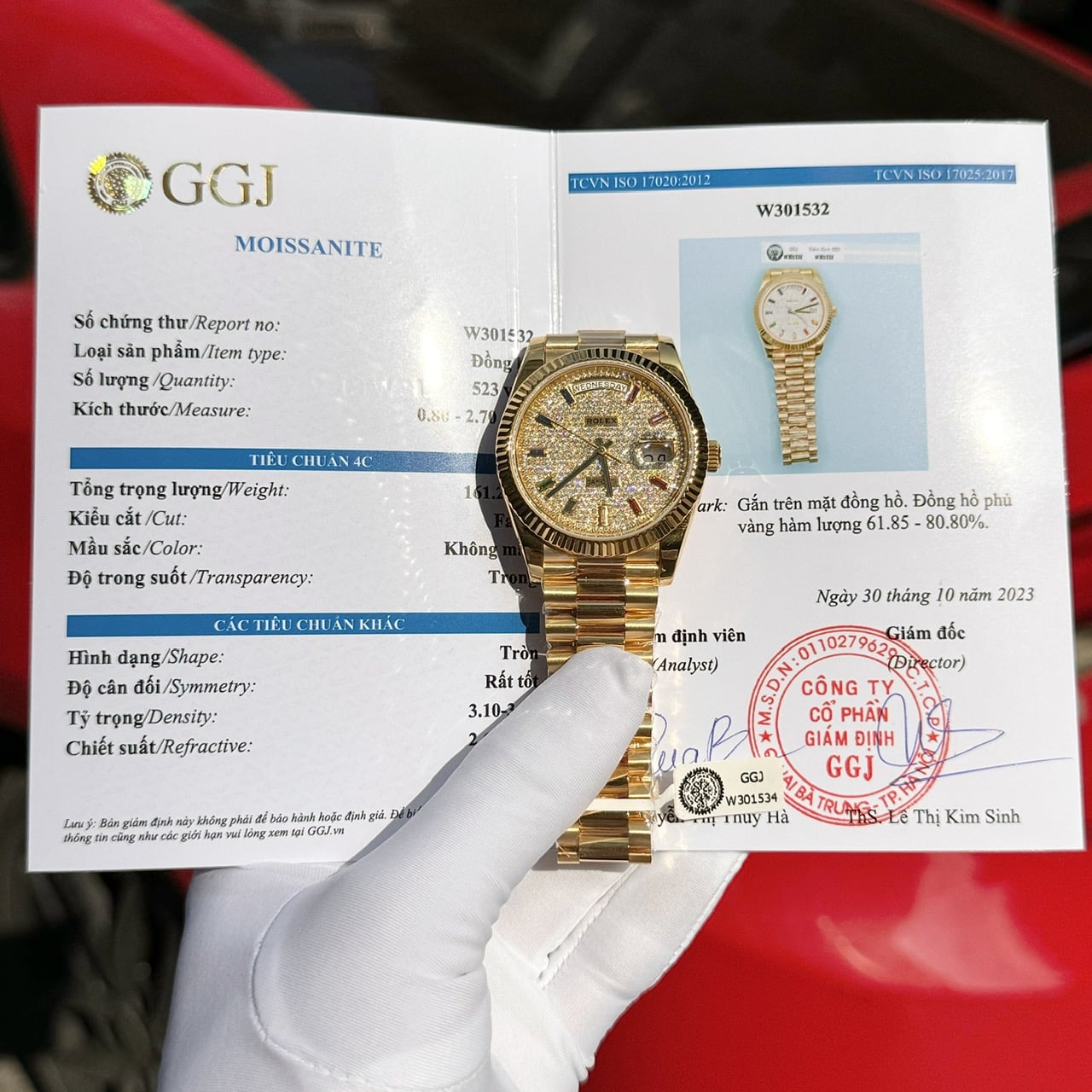 Rolex Day-Date 40 18k Yellow Gold Wrapped Diamond Paved Dial Rainbow GMF V3 Super Clone 40mm