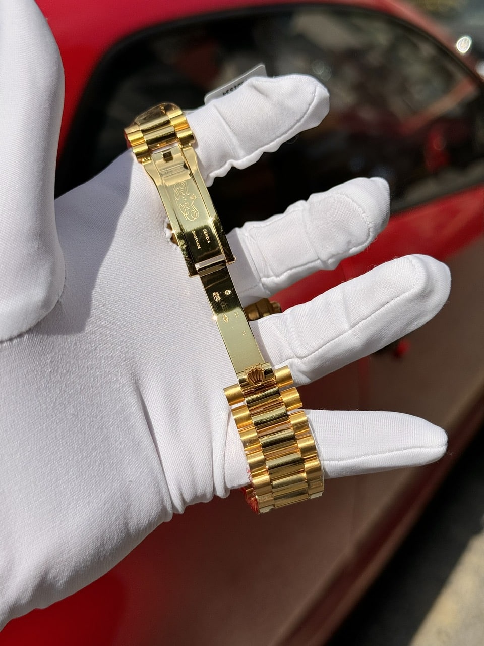 Rolex Day-Date 40 18k Yellow Gold Wrapped Diamond Paved Dial Rainbow GMF V3 Super Clone 40mm - Image 7