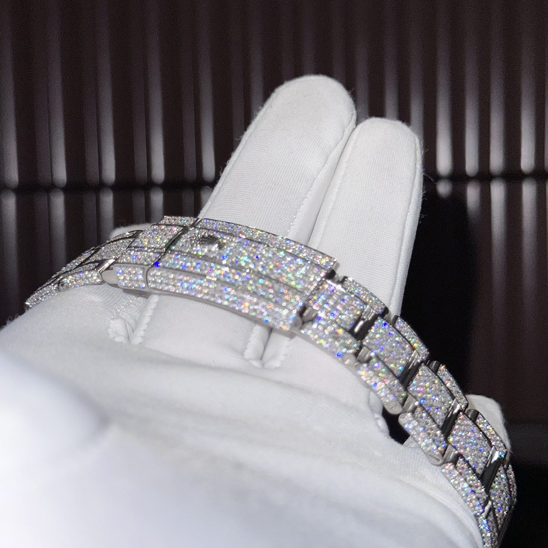 Rolex Datejust 41 Blue Roman Numerals Iced Out Moissanite Best Replica 41mm - Image 6