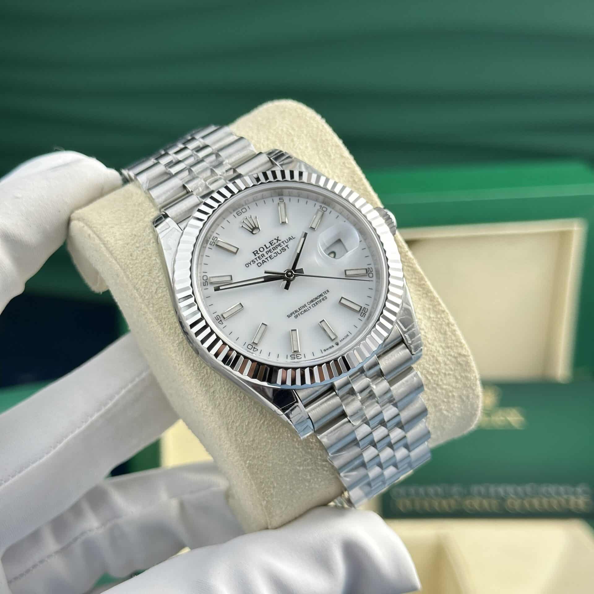Rolex Datejust 126334 White Luminous Dial Jubilee Best Quality Replica VSF 41mm - Image 2