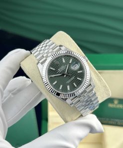 Rolex Datejust 126334 Mint Green Fluted Motif Dial Jubilee Best Quality Replica VSF 41mm